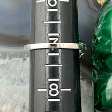 Load image into Gallery viewer, Sterling Silver Look alike Emerald Simulant with Diamond Coated Crystalline Ring