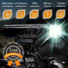 Load image into Gallery viewer, Light Led Bike Bicycle Rechargeable Rear Front USB Cycling Headlight Waterpro0