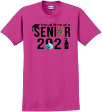 Load image into Gallery viewer, Proud mom of a 2021 Senior - T-Shirt Sizes Sm-5xl