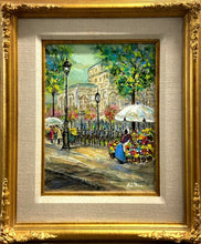 Load image into Gallery viewer, Flowers on the Boulevard" By, Hal Rice, Original Oils, 25"x21"