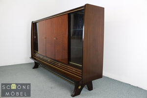 Mid Century Vitrinenschrank Vintage Glasvitrine Schrank Retro Bibliothek Kommode