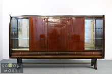 Load image into Gallery viewer, Mid Century Vitrinenschrank Vintage Glasvitrine Schrank Retro Bibliothek Kommode
