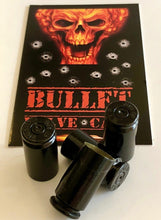 Load image into Gallery viewer, 4 Bullet Valve Caps...40 Cal....TPMS Safe... Authentic.. + Decal
