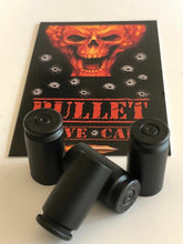 Load image into Gallery viewer, 4 Bullet Valve Caps...40 Cal....TPMS Safe... Authentic.. + Decal
