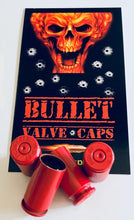 Load image into Gallery viewer, 4 Bullet Valve Caps...40 Cal....TPMS Safe... Authentic.. + Decal
