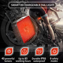 Load image into Gallery viewer, Light Led Bike Bicycle Rechargeable Rear Front USB Cycling Headlight Waterproof
