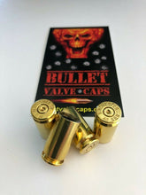 Load image into Gallery viewer, 4 Bullet Valve Caps...40 Cal....TPMS Safe... Authentic.. + Decal

