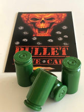 Load image into Gallery viewer, 4 Bullet Valve Caps...40 Cal....TPMS Safe... Authentic.. + Decal

