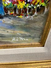 Load image into Gallery viewer, Flowers on the Boulevard&quot; By, Hal Rice, Original Oils, 25&quot;x21&quot;
