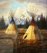 Load image into Gallery viewer, Cherokee Village&quot; By, James Hautman, Framed Print, 27&quot;x24&quot;
