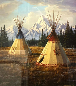 Cherokee Village" By, James Hautman, Framed Print, 27"x24"